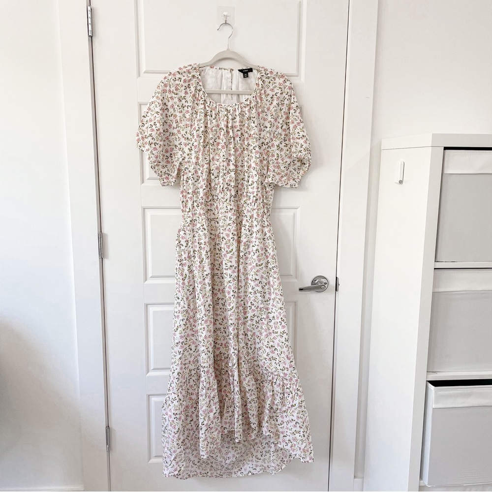 NEW J. Crew Side-cutout cotton poplin dress meadow floral - Picture 3 of 8